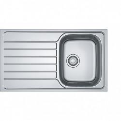 Franke Spark SKX 611 stainless steel Inset kitchen sink with drainer 86x50cm 101.0315.545