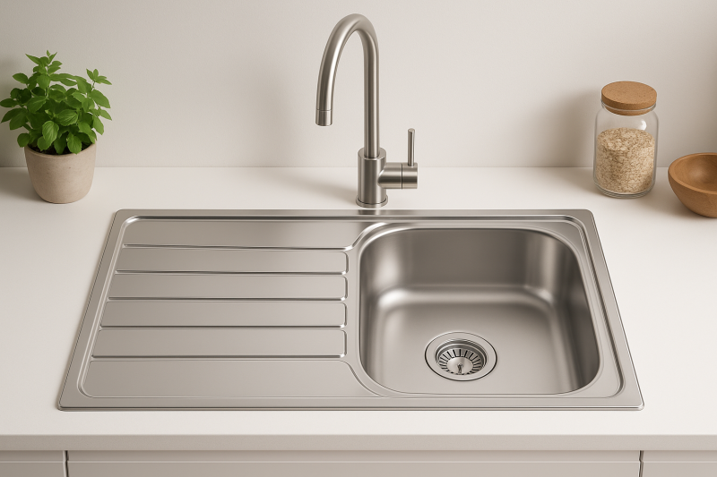 Franke Spark SKX 611 stainless steel Inset kitchen sink with drainer 86x50cm 101.0713.206