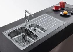 Franke Spark SKX 651 one and a half stainless steel kitchen sink inset with drainer reversible 101.0315.546