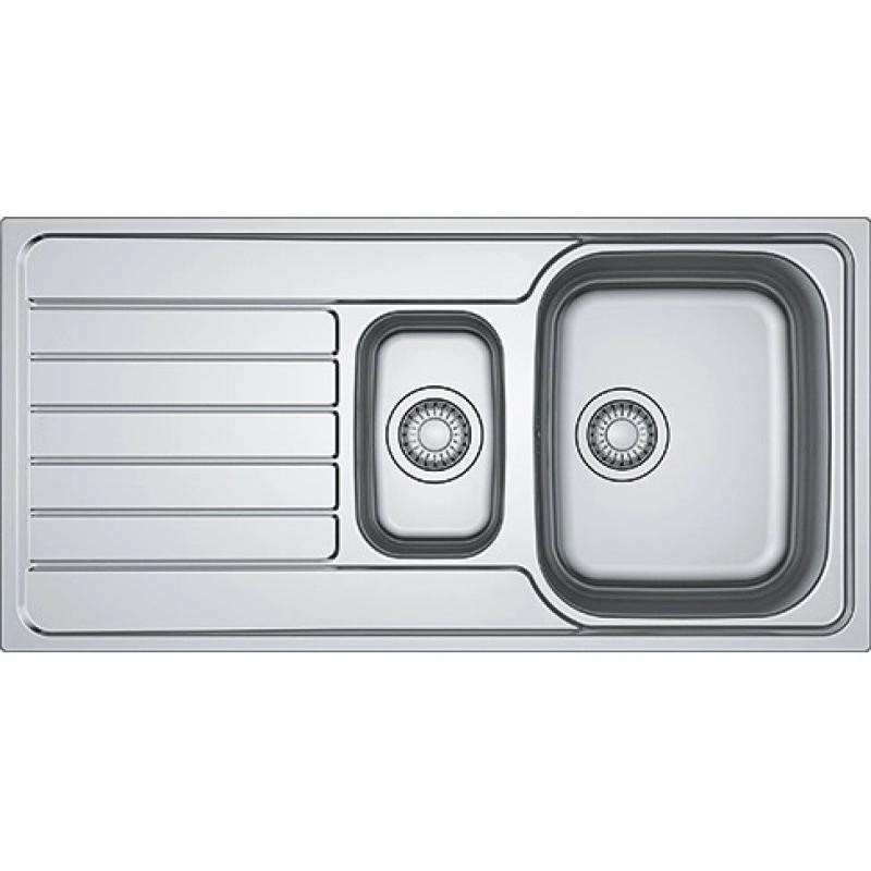 Franke Spark SKN 651 one and a half stainless steel kitchen sink inset with drainer reversible 101.0713.208