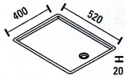 ABK Baronga dish drainer stainless steel 52x40cm flush mount BAR52FVI