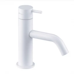 Waterevolution Flow washbasin tap matt white T110BR