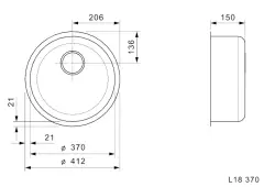 Reginox L18 370 OKG Stainless Steel Kitchen Sink universal B2901LLU06GDS