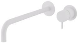 Waterevolution Flow built-in washbasin faucet, matte white with 25 cm spout T116BBR-25