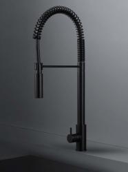 Waterevolution Flow Semi=professional kitchen mixer with extractable shower and swivel spout Black T157PR