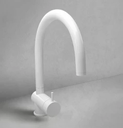 Waterevolution Flow Kitchen mixer with extractable shower and swivel spout White T155BR