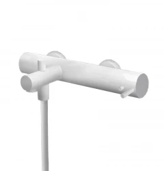 Waterevolution Flow Thermostatic bathub mixer with flexible, handshower and directional holder White T130TBR