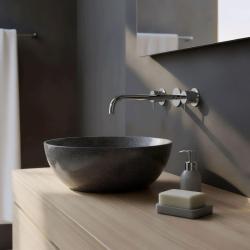 Waterevolution Flow 3-hole Built-in Washbasin Faucet Chrome with spout 25 cm T1163F01-25