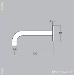 Waterevolution Flow Consealed bath spout Chrome T167101