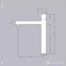 Waterevolution S22 High washbasin mixer with automatic stop & go valve Stainless steel T415IE