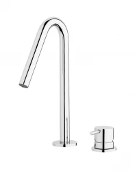 Waterevolution Flow Washbasin mixer with 2holes and automatic stop & go valve Chrome T112V01