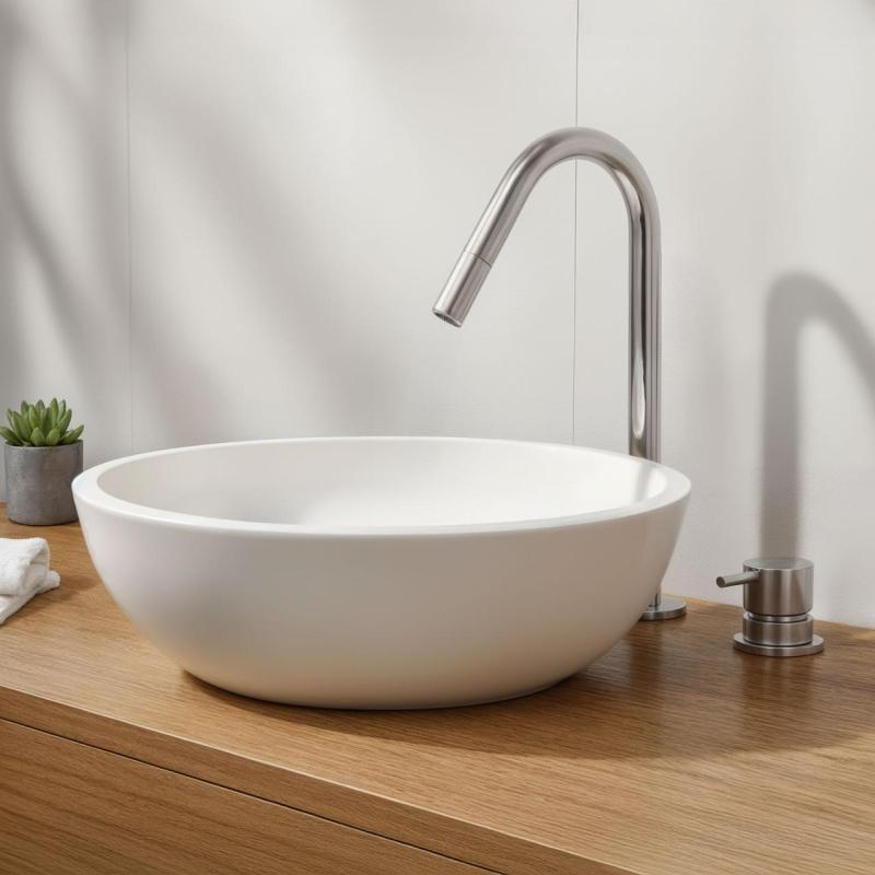 Waterevolution Flow Washbasin mixer with 2holes and automatic stop & go valve Chrome T112V01