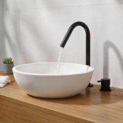 Waterevolution Flow Washbasin mixer with 2 holes and automatic stop & go valve V Black T112VPR