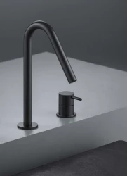 Waterevolution Flow Washbasin mixer with 2 holes and automatic stop & go valve V Black T112VPR