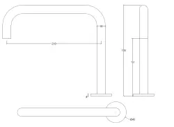 Waterevolution Flow Washbasin mixer with 2 holes and automatic stop & go valve H Black T112HPR