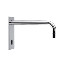 Waterevolution flow electronic consealed wall monobloc washbasin tap, electric with automatic stop & go valve and 25 cm spout Chrome T1161EE01-25