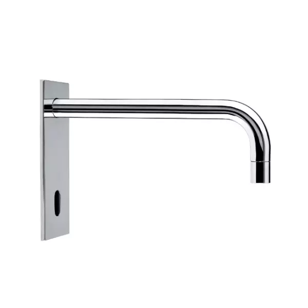 Waterevolution flow electronic consealed wall monobloc washbasin tap, electric with automatic stop & go valve and 25 cm spout Chrome T1161EE01-25