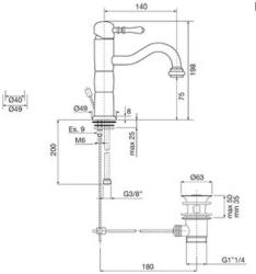 PB Classic classic basin tap pilar chrome 1208592552