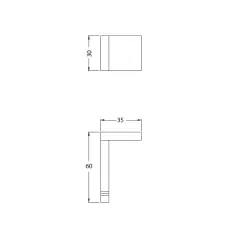 Waterevolution Deep Simple hook Chroom A25001