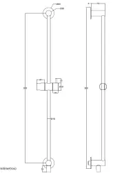 Waterevolution Flow Directional sliding whoer rail with outlet, flexible and handshower White T1661BR