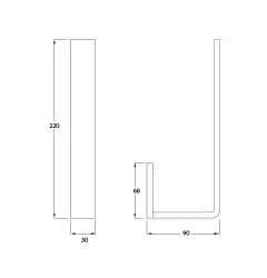 Waterevolution Deep Spare roll holder Black A232PR