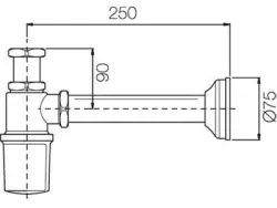 PB classic cup siphon metal gold 508GO