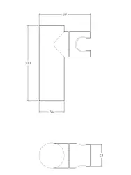 Waterevolution Flow Directional shower holder Chrome T162301