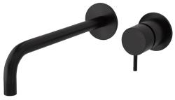 Waterevolution Flow built-in washbasin faucet, matte black with 21 cm spout T116BPR-21