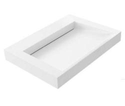 Solid-S Quatra washbasin solid surface matte white without tap hole 60x45.5cm 1208775682