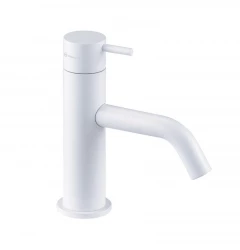 Waterevolution Flow One water washbasin mixer with automatic stop & go valve White T1101ABR