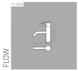 Waterevolution Flow One water washbasin mixer with automatic stop & go valve White T1101ABR