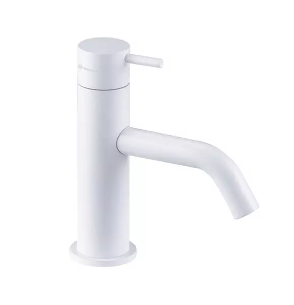 Waterevolution Flow One water washbasin mixer with automatic stop & go valve White T1101ABR