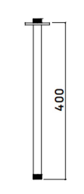 Waterevolution flow ceiling bracket 40cm Chrome T16454001