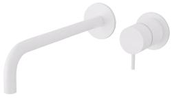 Waterevolution Flow built-in washbasin faucet, matte white with 21 cm spout T116BBR-21