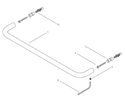 Waterevolution Flow Simple towel rail 600 mm White A112BR