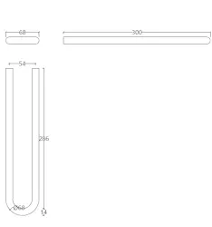 Waterevolution Flow perpendicular towel rail, black pA115PR