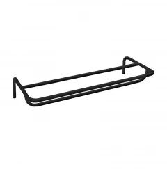 Waterevolution Flow towel shelf with extra rail, black A118PR