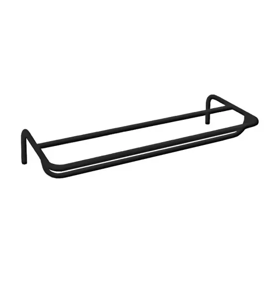 Waterevolution Flow towel shelf with extra rail, black A118PR