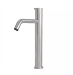 Waterevolution Flow washbasin tap high spout for washbasins incl. click plug completely stainless steel T115IE