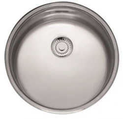 Reginox R18390 round stainless steel inset kitchen sink with new plug T2903RLU06GDS R26168