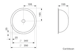 Reginox Caribbean SP-CC Stainless Steel Kitchen Sink universal B30G6LLU01GDS.1