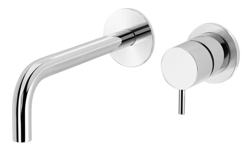 Waterevolution Flow built-in washbasin faucet chrome spout 15cm T116B01-15