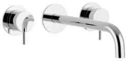 Waterevolution Flow 3-hole Built-in Washbasin Faucet Chrome with spout 15 cm T1163F01-15