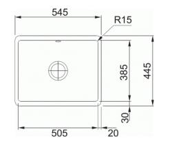 Franke Fraceram Cube KBK110.50 Magnolia undermount sink 1260335880