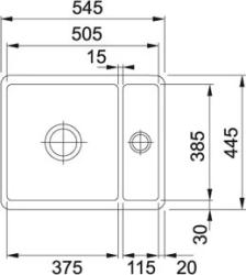 Franke sink Fraceram Cube KBK160 Magnolia undermount 1260335884