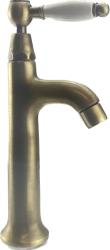 PB classic washbasin tap with white lever cold water with bronze 1208853892