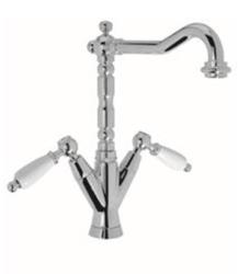 PB classic tap sink faucet White levers spout 18.5 cm Chrome 1208854292