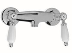 PB classic tap wall-mounted shower faucet with white levers chrome 1208854502