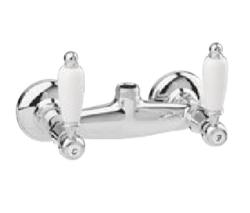 PB classic tap wall-mounted shower faucet with white levers top connection chrome 1208854532