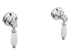 PB classic tap built-in shower set with white levers Chrome 1208854562